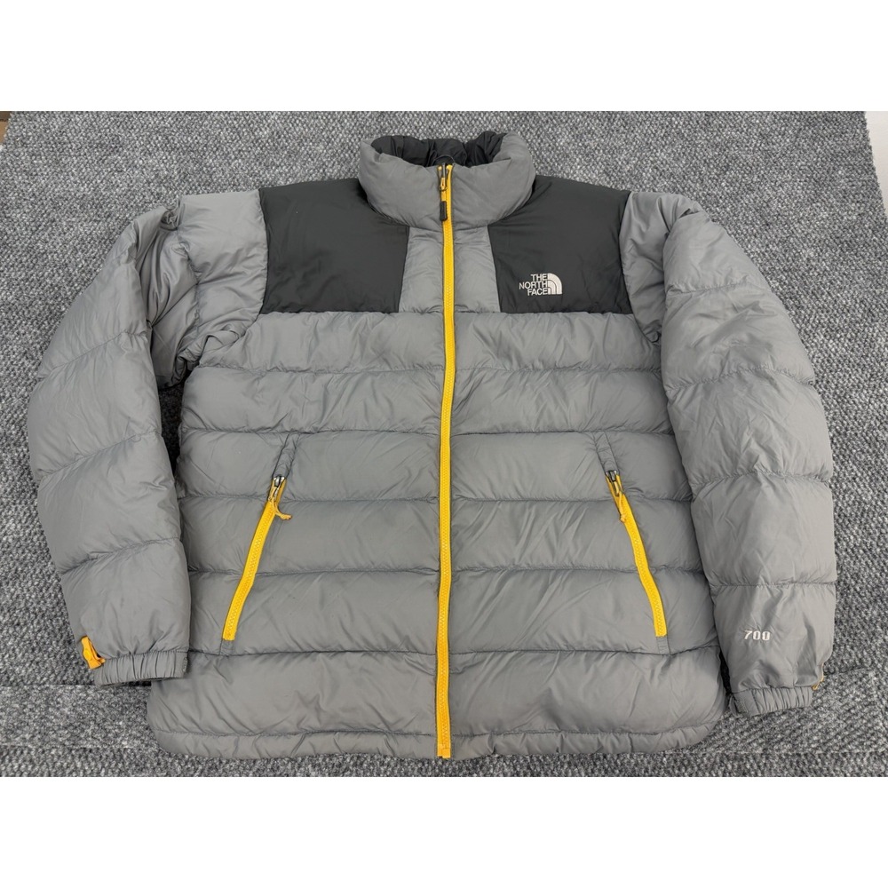 The North Face Men's Large Massif 700 Down Fill Jacket Winter Puffer Coat Gray